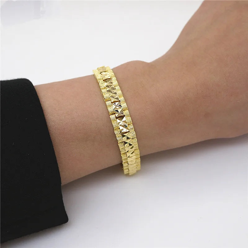 Brass Gold-plated Car Flower Bracelet Men Women Creative Personality Jewelry