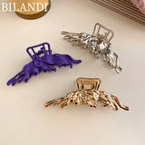 Purple Geometric Barrette Hairclip for Women Girls
