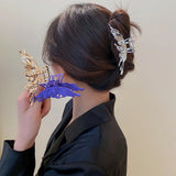 Purple Geometric Barrette Hairclip for Women Girls