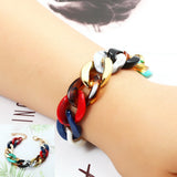 Vintage Beaded Bracelet Leopard Print Bangle Jewelry Women