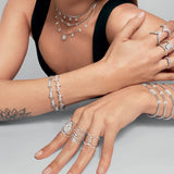 Twisted Rattan Bracelet Bangles with Cubic Zircon
