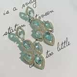 Light Leaf Drop Tassel Earrings S925 Silver Needle Dangler Women