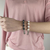 8mm Stainless Steel Freshwater Pearl Bracelet for Women