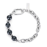 8mm Stainless Steel Freshwater Pearl Bracelet for Women