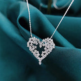 Micro Pave Zircon Heart Necklace for Women