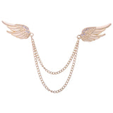 Men's Angel Chain Brooch Lapel Pins Collar Chain Enamel Pin Clothing Accessories
