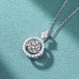 Moissanite Pendant for Women Diamond Necklace S925 Sterling Silver