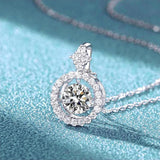 Moissanite Pendant for Women Diamond Necklace S925 Sterling Silver