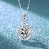 Moissanite Pendant for Women Diamond Necklace S925 Sterling Silver
