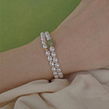Natural Cultured Pearl Bracelet Lady's Gift Birthday Party Gift