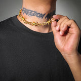 Harajuku Hip-hop Flame Clavicle Necklace Consecutive Thorns Flame