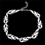 Harajuku Hip-hop Flame Clavicle Necklace Consecutive Thorns Flame