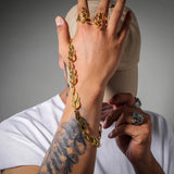 Harajuku Hip-hop Flame Clavicle Necklace Consecutive Thorns Flame