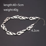 Harajuku Hip-hop Flame Clavicle Necklace Consecutive Thorns Flame