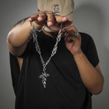 Harajuku Hip-hop Flame Clavicle Necklace Consecutive Thorns Flame