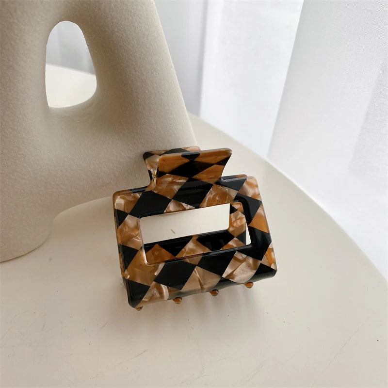 Colourful Grid Hairpins Accessories For Women Girls Sweet Hair Clips