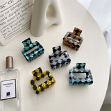 Colourful Grid Hairpins Accessories For Women Girls Sweet Hair Clips