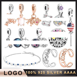 925 Sterling Silver Rabbit Pendant Magic Book Cat Hairband Charm