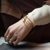 925 Silver Paper Clip Chain Bracelet Toggle Clasp for Women