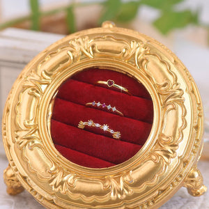 Zircon Love Heart Ring Sets for Women Jewelry Gift