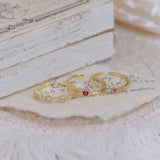 Zircon Love Heart Ring Sets for Women Jewelry Gift