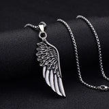 Feather Arrow Pendant Necklace Men Stainless Steel Box Chain