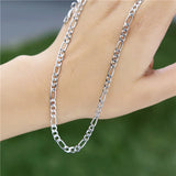 Punk Silver Long Necklace Men Hip Hop Streetwear Jewelry