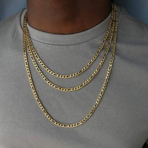 Punk Silver Long Necklace Men Hip Hop Streetwear Jewelry