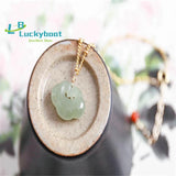 Hetian Sapphire Jade Anklet 14K Single Circle Women Gift