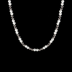 Men's Hematite Beaded Necklace Jewelry Gift