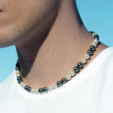 Men's Hematite Beaded Necklace Jewelry Gift