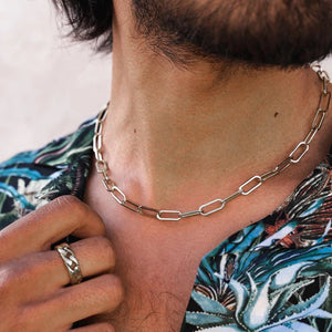 Stainless Steel Chain Necklace Men 7mm Classic Width Jewelry Gift