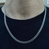 Stainless Steel Chain Necklace Men 7mm Classic Width Jewelry Gift