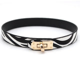 PU Leather Round Choker Necklace Punk Statement Hip Hop Bondage