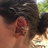 Colorful Crystal Ear Clips for Women Boho Party