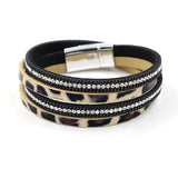 Punk Leather Bracelet Women Wristband Charm Cuff