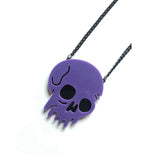 Purple Skull Pendants Halloween Necklace for Women Girls Party Gift Jewelry