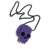 Purple Skull Pendants Halloween Necklace for Women Girls Party Gift Jewelry