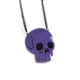 Purple Skull Pendants Halloween Necklace for Women Girls Party Gift Jewelry
