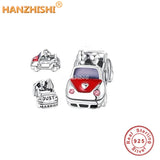 925 Sterling Silver Sports Car Convertible Charm Bead