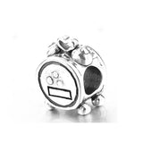 925 Sterling Silver Vintage Alarm Clock Charm Bead Bracelet Necklace Jewelry