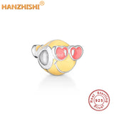 925 Sterling Silver Flower Dangle Charm Bead for Bracelet Necklace Gift