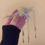 Crystal Butterfly Tassel Hair Claws for Women Hair Accessories
