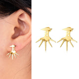 Spike Stud Earrings Sterling Silver S925 Punk Style Party