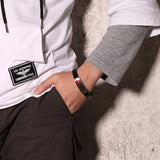 Men's Medical Logo Leather Bracelet
