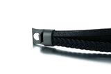 Stainless Steel Leather Three Circles Men's Bracelet