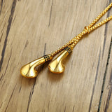 Stainless Steel Earphone Pendant with Rhinestones for Men