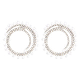 Diamond & Pearl Round Earrings for Women