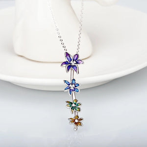 Temperature Flower Necklace Pendant Clavicle Chain