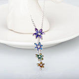 Temperature Flower Necklace Pendant Clavicle Chain